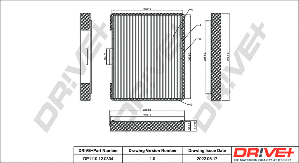 Filter, cabin air (DP1110.12.0334)