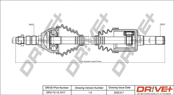 Drive Shaft (DP2110.10.1017)