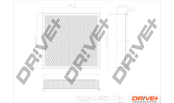 Air Filter (DP1110.10.0433)