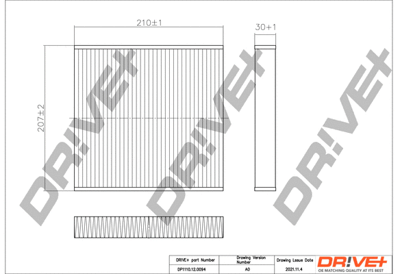 Filter, cabin air (DP1110.12.0094)