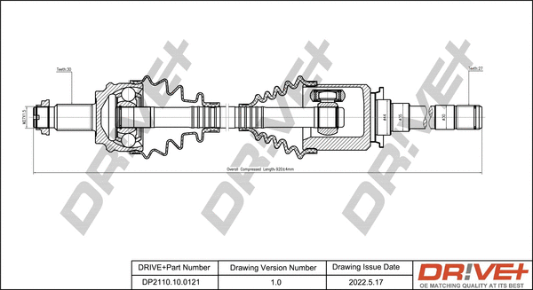 Drive Shaft (DP2110.10.0121)