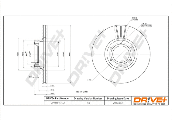 Brake Disc (DP1010.11.1172)
