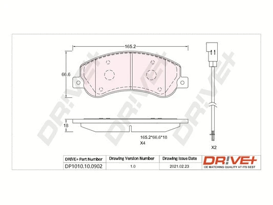Brake Pad Set, disc brake (DP1010.10.0902)