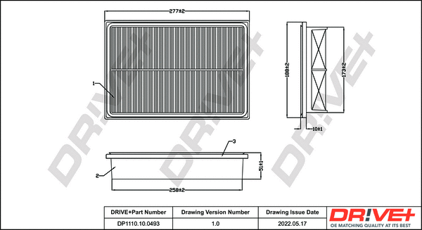 Air Filter (DP1110.10.0493)