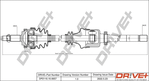 Drive Shaft (DP2110.10.0657)