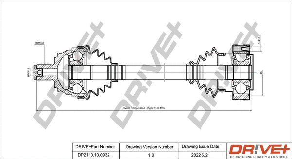 Drive Shaft (DP2110.10.0932)