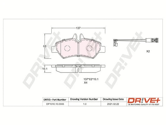 Brake Pad Set, disc brake (DP1010.10.0906)