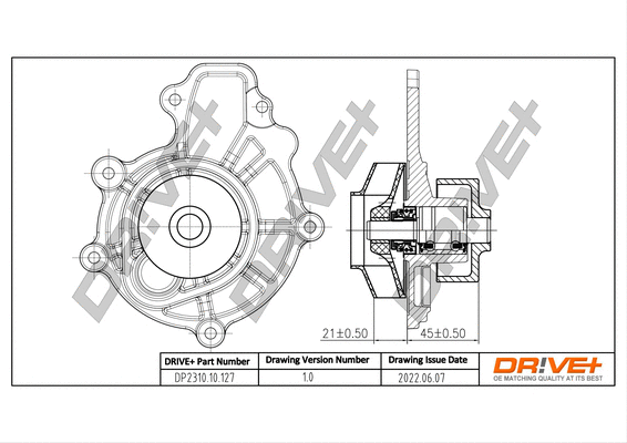 Water Pump, engine cooling (DP2310.10.127)