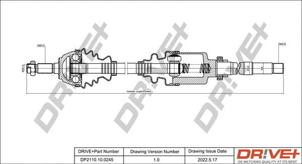 Drive Shaft (DP2110.10.0245)
