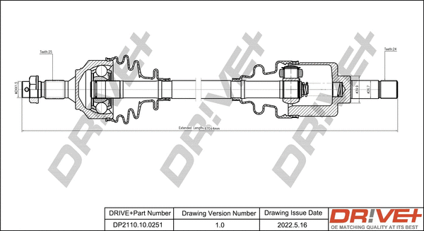 Drive Shaft (DP2110.10.0251)