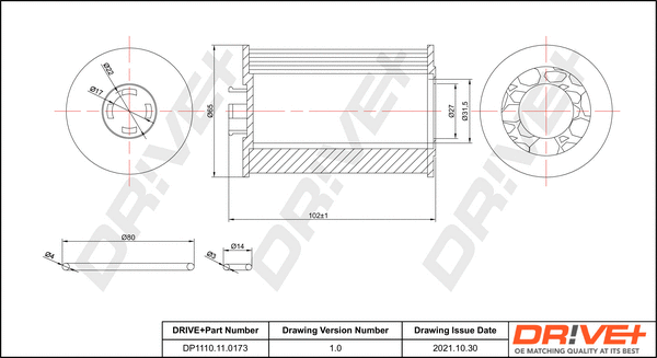Oil Filter (DP1110.11.0173)