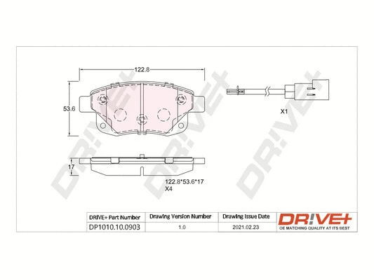 Brake Pad Set, disc brake (DP1010.10.0903)