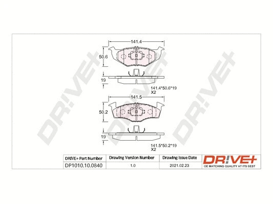 Brake Pad Set, disc brake (DP1010.10.0840)