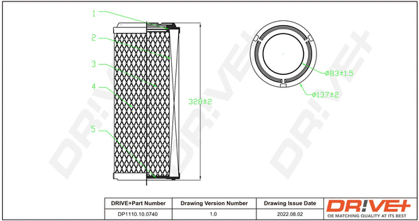 Air Filter (DP1110.10.0740)