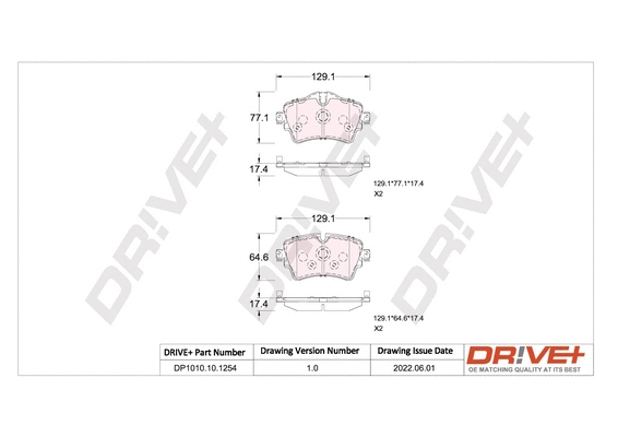 Brake Pad Set, disc brake (DP1010.10.1254)