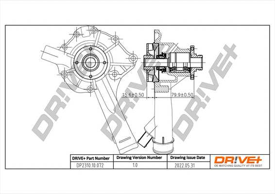 Water Pump, engine cooling (DP2310.10.072)