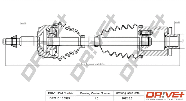 Drive Shaft (DP2110.10.0993)