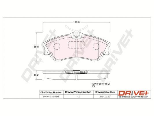 Brake Pad Set, disc brake (DP1010.10.0848)