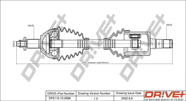 Drive Shaft (DP2110.10.0998)