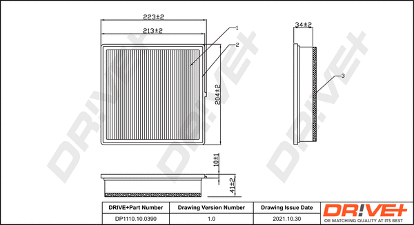 Air Filter (DP1110.10.0390)