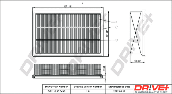 Air Filter (DP1110.10.0430)