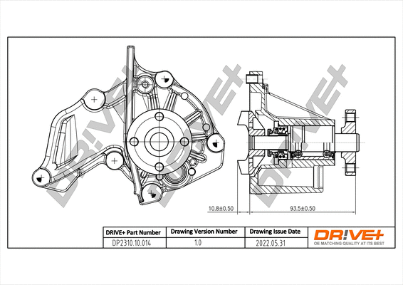 Water Pump, engine cooling (DP2310.10.014)