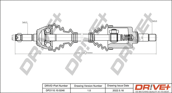 Drive Shaft (DP2110.10.0246)