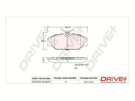 Brake Pad Set, disc brake (DP1010.10.0872)