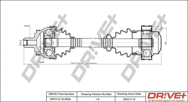 Drive Shaft (DP2110.10.0030)