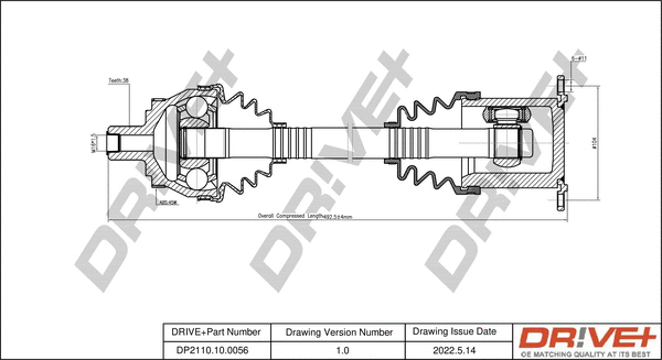 Drive Shaft (DP2110.10.0056)