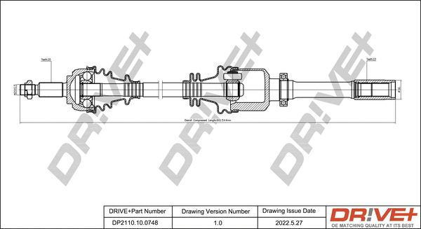 Drive Shaft (DP2110.10.0748)