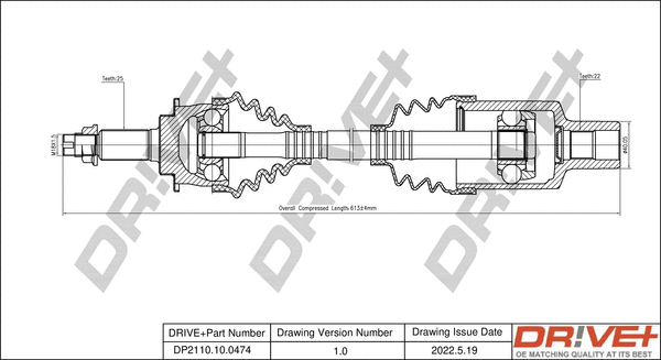 Drive Shaft (DP2110.10.0474)