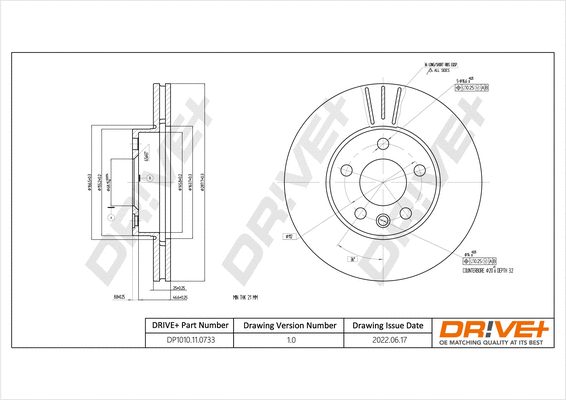 Brake Disc (DP1010.11.0733)