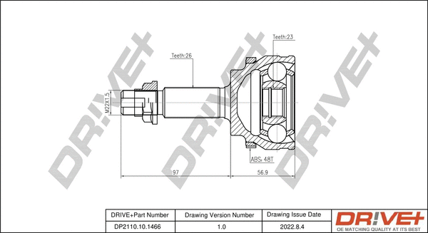 Joint Kit, drive shaft (DP2110.10.1466)