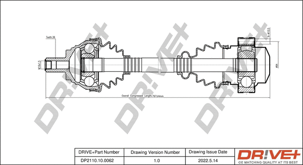 Drive Shaft (DP2110.10.0062)