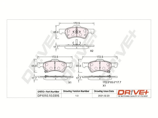 Brake Pad Set, disc brake (DP1010.10.0395)