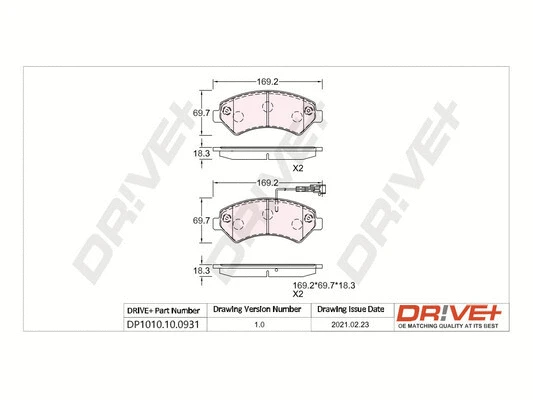 Brake Pad Set, disc brake (DP1010.10.0931)