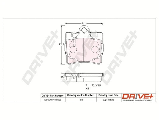 Brake Pad Set, disc brake (DP1010.10.0858)