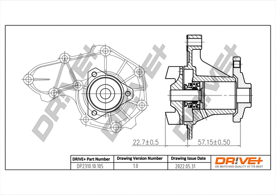 Water Pump, engine cooling (DP2310.10.105)