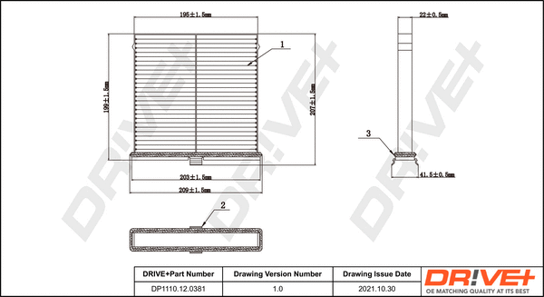 Filter, cabin air (DP1110.12.0381)