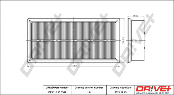 Air Filter (DP1110.10.0382)