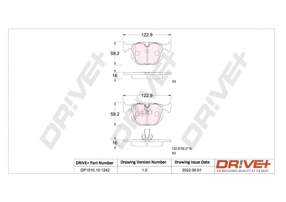 Brake Pad Set, disc brake (DP1010.10.1242)