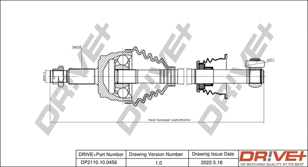 Drive Shaft (DP2110.10.0456)