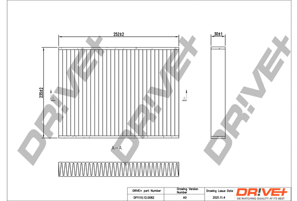 Filter, cabin air (DP1110.12.0082)
