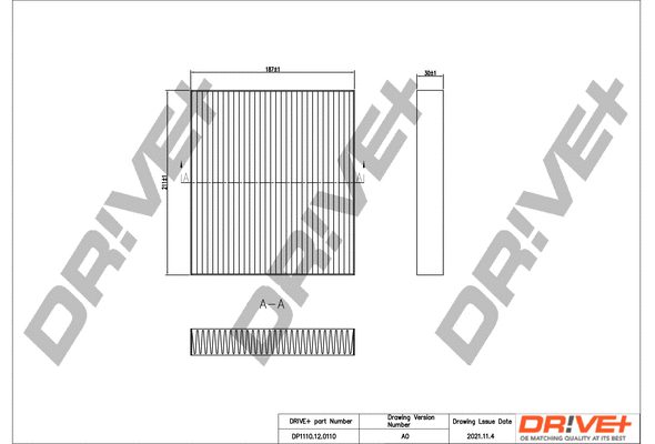 Filter, cabin air (DP1110.12.0110)