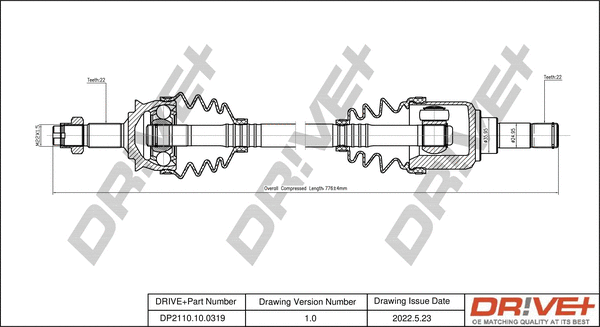 Drive Shaft (DP2110.10.0319)