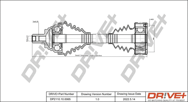 Drive Shaft (DP2110.10.0065)
