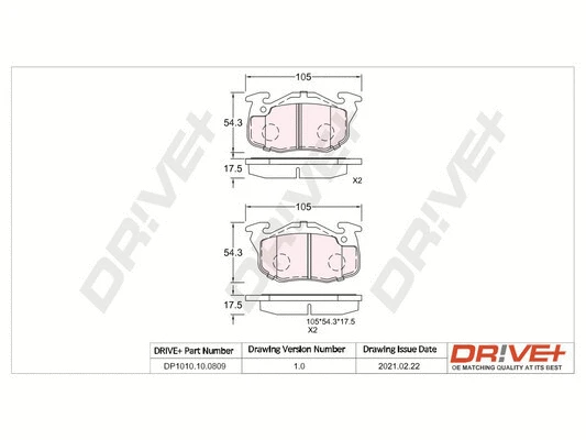 Brake Pad Set, disc brake (DP1010.10.0809)