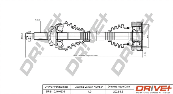 Drive Shaft (DP2110.10.0936)