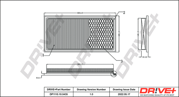 Air Filter (DP1110.10.0435)